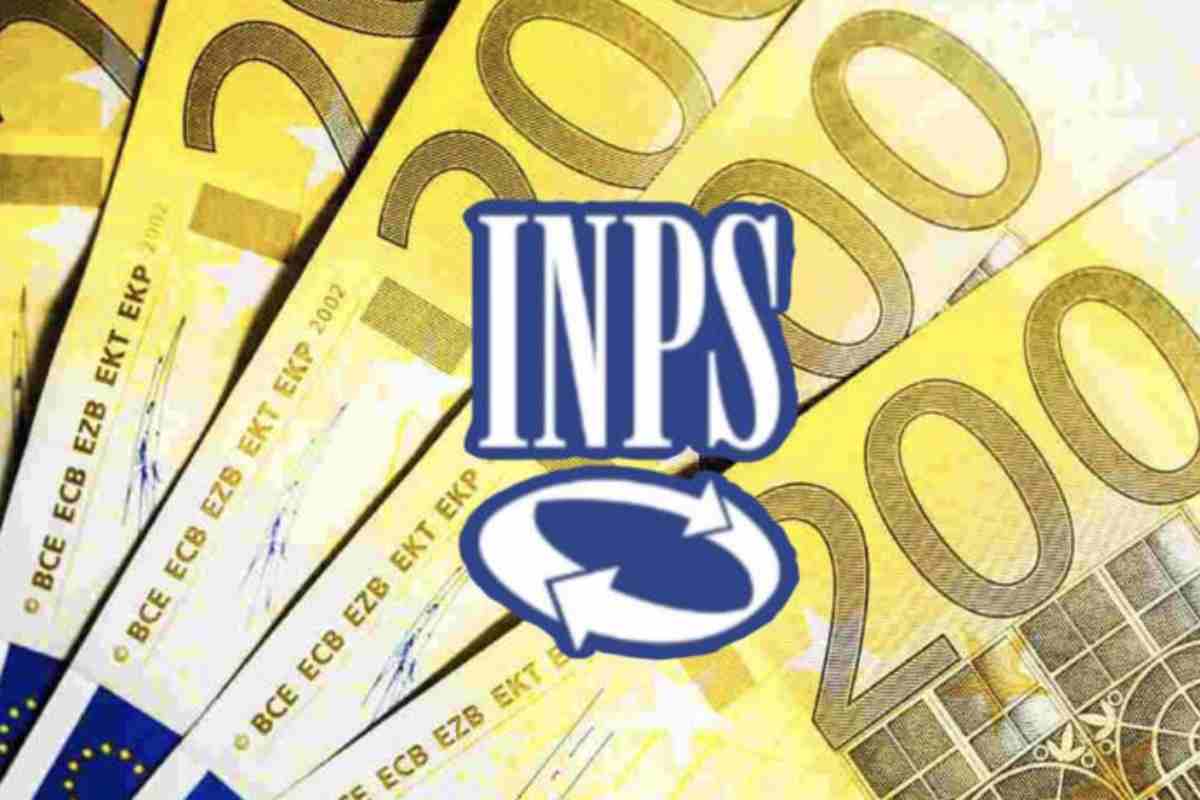 banconote da 200 euro e il logo inps
